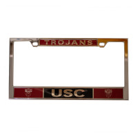 USC Trojans Chrome Shield License Plate Frame